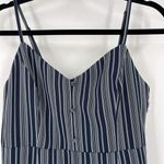 Lulus Lulu’s Emina Navy Blue Striped Button-Front Mini Dress Medium Sundress Photo 5