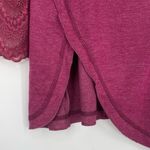 LonoLaKa Womens Maroon Long Lace Sleeves Crew Neck Feminine Vacation Blouse Lrg Purple Size 00 Photo 7
