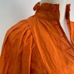 Never A Wallflower High Neck Top Purple Windowpane Cotton Orange Size XS Photo 3