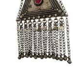 Antique Yemen Ethnic Amulet Triangle Pendant Silver Photo 8