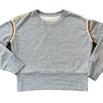Gray Miles by Madewell Embroidered Trim Crop Oversize Sweatshirt Beautiful, XS Photo 0