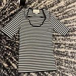 Gucci  Striped Fine Viscose Black Ivory Top size S Photo 0