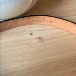 Derek Lam Black Leather Brass Buckle Skinny Classic Belt Size 38 Photo 2