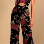 Lulus Lulu’s Velvet Floral Jumpsuit  Photo 0