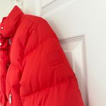 Athleta  Summit Cropped Puffer Jacket Winter Down Coat Red Orange Size XS FLAW Photo 9