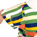 Maeve  Anthropologie Milla Striped Multicolor Short Sleeve Blouse Size Small Photo 2