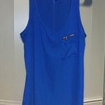 Ambiance Apparel Royal Blue Sleeveless Tank Top Large Photo 0