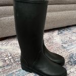 J.Crew Tall Lug Sole Rain Boots in Black Size 7 Waterproof Rubber Boots Photo 4