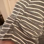 Roxy  NWOT Peak Moments Modal Dark Gray & White Striped Dress/Tunic Unique Back Photo 6