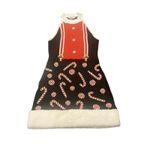 No Boundaries Women's (Jrs) Black Christmas Candy Cane Ugly Holiday Sweater Dress L (11-13) Photo 1