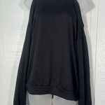 L & B Black Long Sleeve Cold Shoulder Top Size Small EUC Photo 0