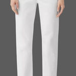 Eileen Fisher High Waist Slim Leg Jeans in White Made in Portugal Photo 0