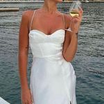 ZARA dress wedding midi bridal corset open back satin shower party coctail Photo 0
