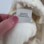 Linda Richards NEW YORK Cream Knit Ear Warmer Headband Genuine Fur Pom Poms Brown Photo 2