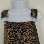 BloomChic Women's Leopard Print Sleeveless Wide Leg Jumpsuit Black Tan Size 12 Photo 9
