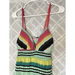 she's cool VTG Y2K Dress Womens Medium Maxi Watercolor Babydoll Abstract Artsy Photo 3