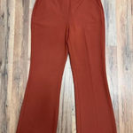 Halogen Women's Rust Orange Flare Dress Pants Size 8P Stretch Career Photo 0