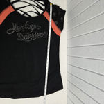 Harley Davidson Cross Back Graphic Cap Sleeve Tshirt‎ Black Size L Size L Photo 5