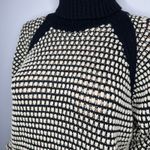 Cleobella womens Madison Knit Sweater Black/Ivory size Small Cotton Turtleneck Photo 10