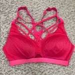 Victoria's Secret Victoria Sport Hot Pink Strappy Mesh Padded Sports Bra - Size 34C Photo 0