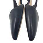 Club Monaco Club‎ Monaco Sz 37 1/2 Women's Black Leather Slingback Pointed Toe Flat Shoes Photo 5