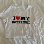 I heart my boyfriend shirt White Size M Photo 0