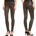 AG Adriano Goldschmied Brown Faux Leather Legging Ankle Pants Size 27 Photo 1