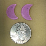 Pink Glitter Crescent Earrings Photo 3