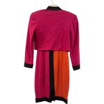 Vintage‎ Tom And Linda Platt Silk Colorblock Dress Jacket M Pink Orange Size M Photo 3