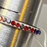 Fashion Ring Multicolor Rhinestone Infinity Band Size 9.25 Stainless Steel 19mm Photo 6