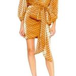 4si3nna Alora Shimmer Polka Dot Minidress In Gold and Black size S NWOT Photo 0