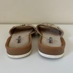 Minnetonka Cream Leather Slide Sandals Women's 6 US Photo 2