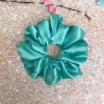 JUMBO Scrunchie Green Satin Silk Oversized Scrunchie Photo 0