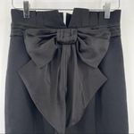 PLASTIC ISLAND Skirt Satin Bow BlackTie Cocktail Pencil Pleats Waist Twee Medium Photo 4