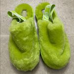 UGG  Vibrant Green Fluffy Slippers Photo 1