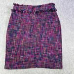 Vintage 1970s Dilly of California Tweed Skirt Barbie Pink Frayed Hem Size M Size M Photo 2