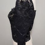 Guess Rosalia Black Sheer Lace Crop Top Size Medium Photo 4