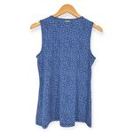 Michael Kors  | Small | Cornflower + Navy Blue Sleeveless Criss-Cross V-Neck Top Photo 3