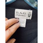 Vintage D.A.G.collection size L 100% cotton rhinestone zip and decor Black Size L Photo 2