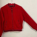 Miss Love  boutique bomber jacket Red teddy bear front pockets size small. Photo 0