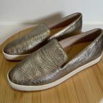 Birdies  Women 8.5 Gold Metallic The Swift Leather Slip On Sneaker Loafers Photo 0