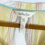 Matilda Jane  Womens Striped Summer Picnic Top Yellow White Medium Photo 4