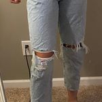 Mom Jeans Ripped White Size 4 Photo 0