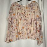 Free People Wildflower Honey Floral Print Mesh Top Ivory Combo Large Photo 6