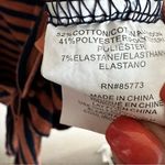 O'Neill  Chesapeak Burnt Orange Black Striped Tie Front Knit Beach Top Photo 5