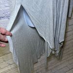 Free People  Long Duster Cardigan Hoodie Sweater Grey Lagenlook Tie Front Photo 7