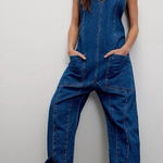 We The Free  Blue Denim Jumpsuit Photo 0