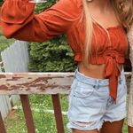 American Threads Burnt orange crop top Photo 0