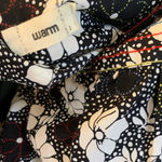 WARM Dress Big Love Floral Tiered Tie Shoulder Maxi Dress Size S Black Photo 6