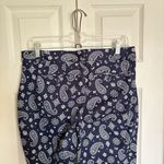 Talbots Blue White The Weekend Chinos Pants Paisley Print Size 8P Photo 3